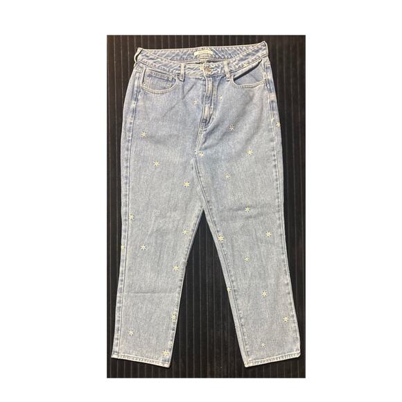 Pacsun Women’s Jeans Size 10 Light Wash Daisy Embroidered 26” - Picture 1 of 3